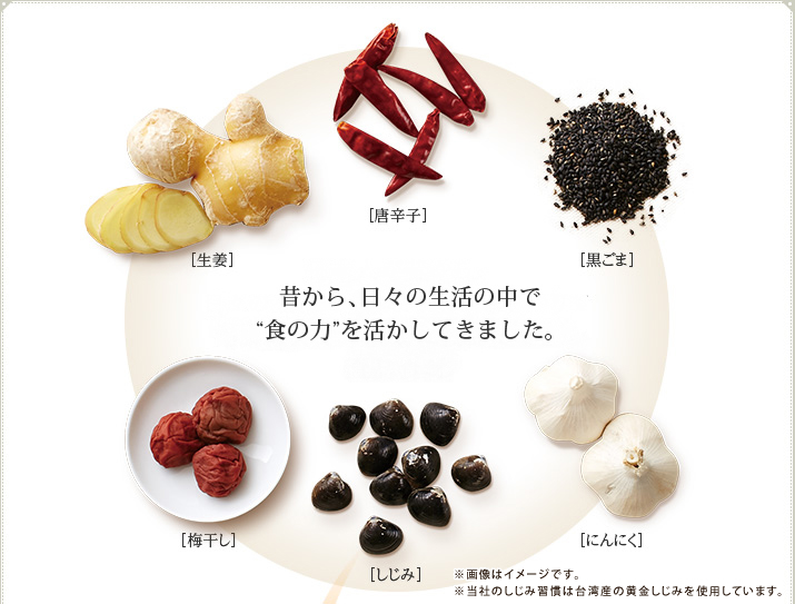昔から、日々の生活の中で“食の力”活かしてきました。