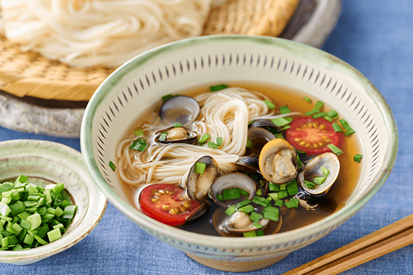 しじみとにらの冷やし麺