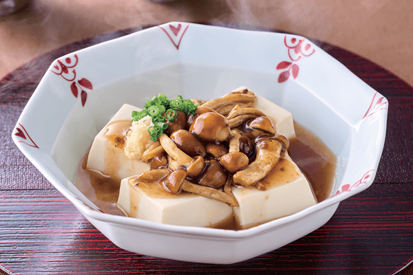 なめこのあんかけ豆腐