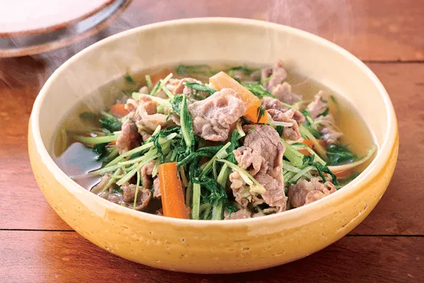 水菜と豚肉のはりはり煮