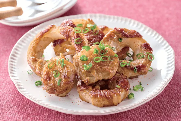 オニオンリングの肉巻き